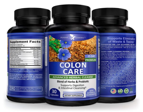Paquete Potent Garden Colon Cleanse 30 cápsulas detox