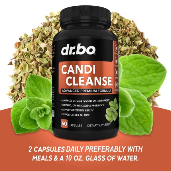 Cápsulas Candi Cleanse con ingredientes naturales para apoyo digestivo Dr. Bo