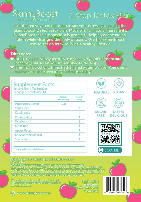 Rutina de 28 días té detox Skinny Boost manzana canela