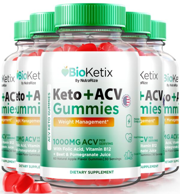 Paquete de gomitas Bioketix Keto ACV para pérdida de peso