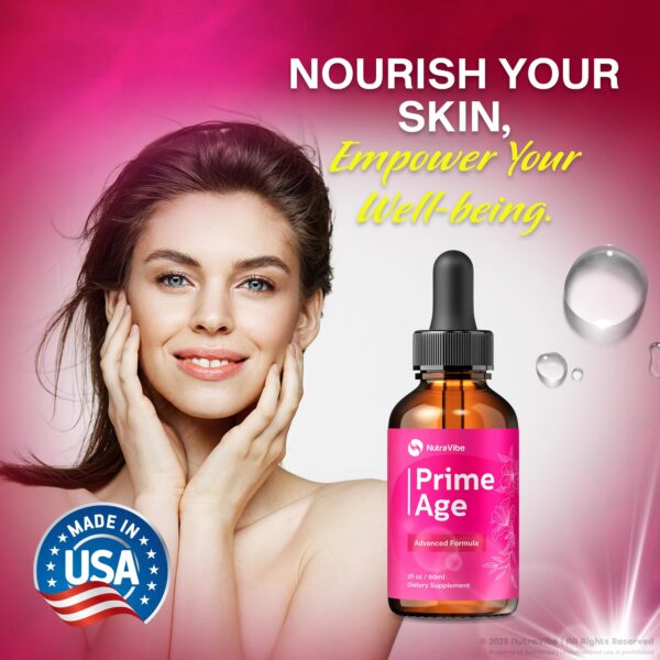 Primer plano de la botella NutraVibe Prime Age