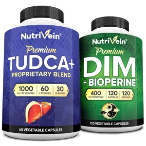 Paquete Nutrivein suplementos TUDCA y DIM para detox y bienestar