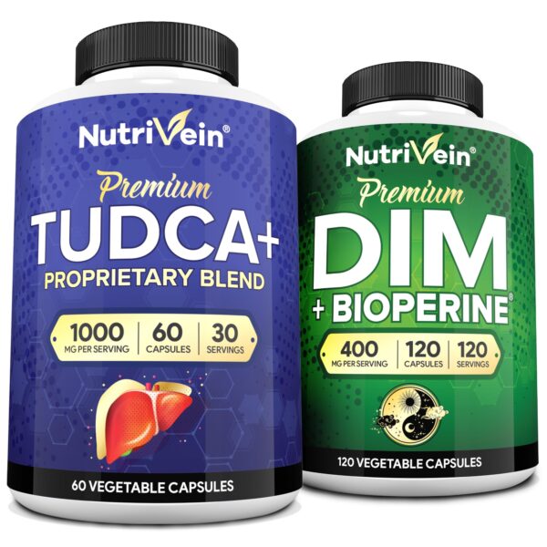 Paquete Nutrivein suplementos TUDCA y DIM para detox y bienestar