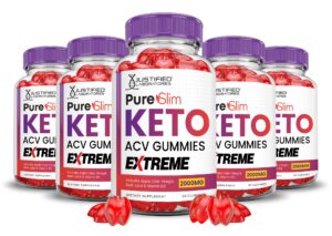 Gomitas keto Pure Slim ACV extremo 2000mg paquete 5 300 gomitas veganas
