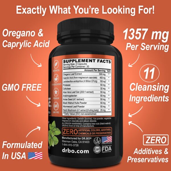 Candi Cleanse suplemento con ácido caprílico y probióticos