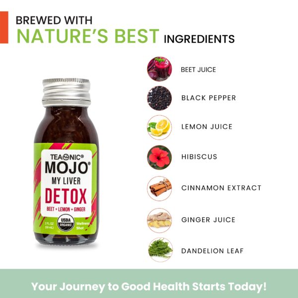 TEAONIC bebida detox jugo remolacha limón pimienta negra