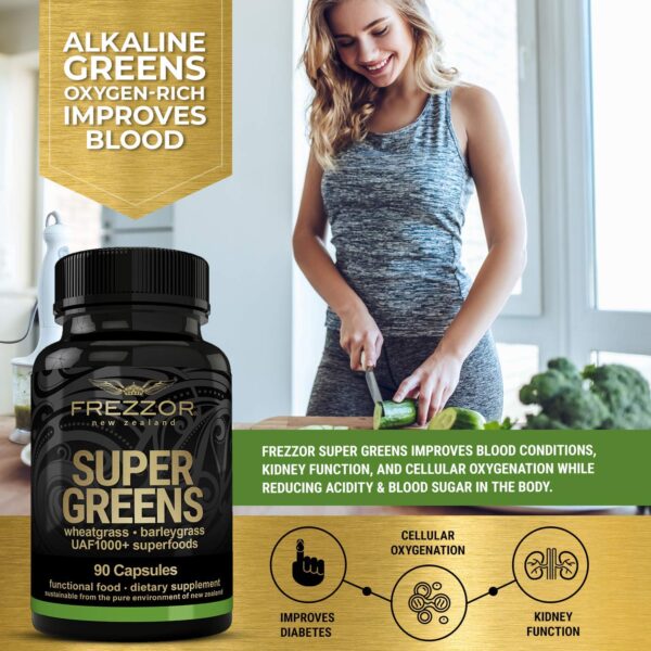 FREZZOR Super Greens fórmula natural para salud y energía