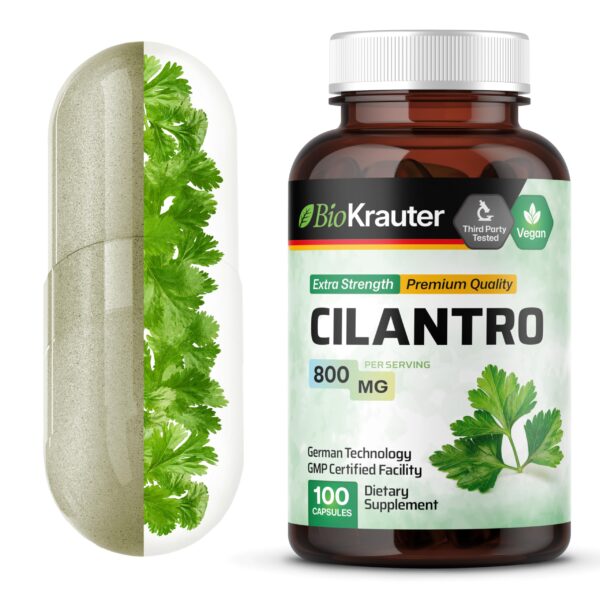 Suplemento cilantro BIO KRAUTER 800 mg 100 cápsulas veganas