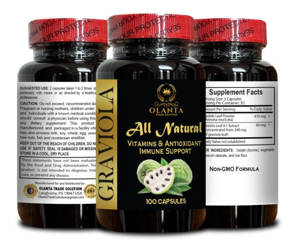 Extracto de graviola en cápsulas para salud natural Extracto de graviola en cápsulas para salud natural