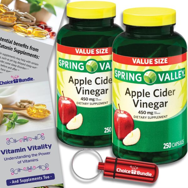 Spring Valley vinagre sidra manzana cápsulas frasco