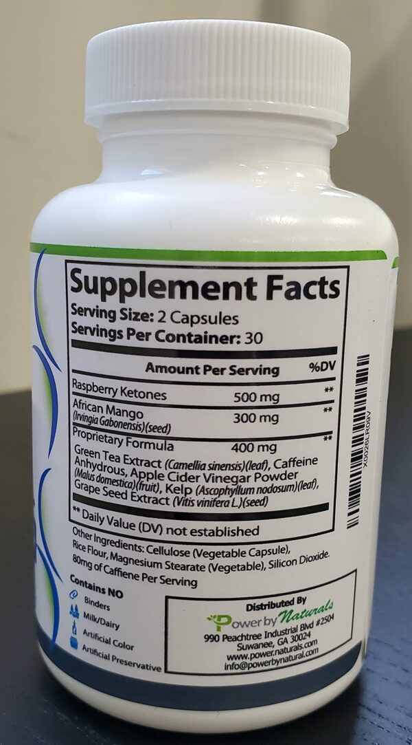 Envase Power By Naturals leptin en empaque