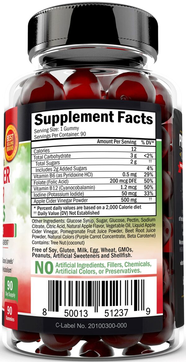 Envase gomitas vinagre manzana BioSchwartz 90 unidades