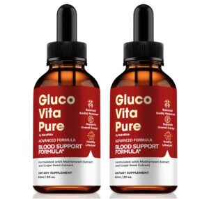 GlucoVita Pure gotas extracto natural circulación saludable frascos