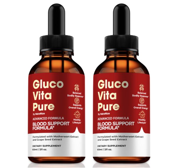 GlucoVita Pure gotas extracto natural circulación saludable frascos