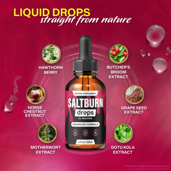 Etiqueta de seguridad Salt Burn Drops
