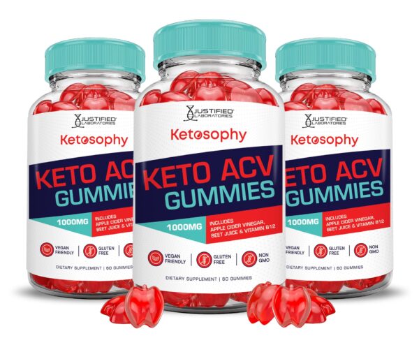 Ketosophy Keto ACV gomitas 3 paquetes 180 unidades