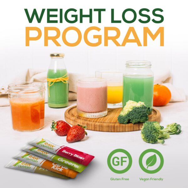 Raw Fountain sabores naturales Berry Blast y Tasty Greens