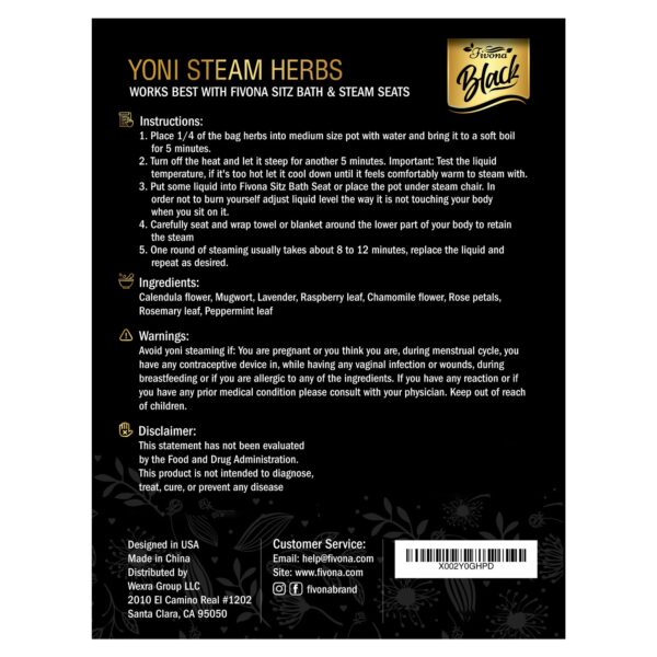 producto hierbas para vapor yoni fivona detox femenino