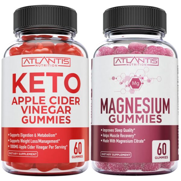 Gomitas de Vinagre de Sidra de Manzana Keto Atlantis Nutrition frasco