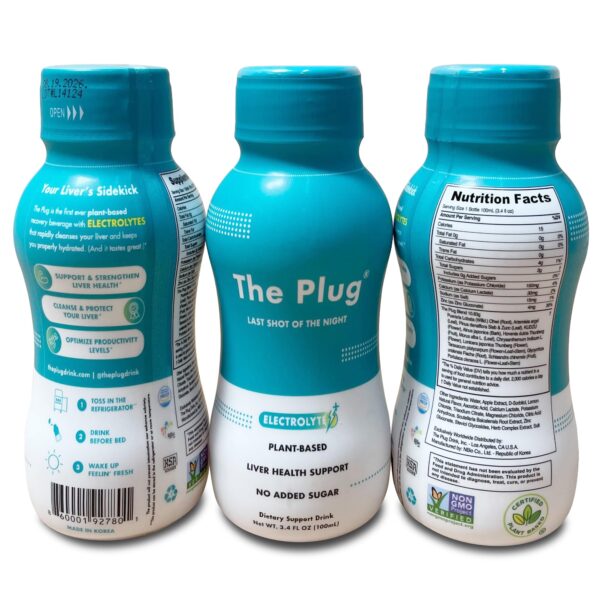 The Plug bebida detox hepática sin cafeína botella