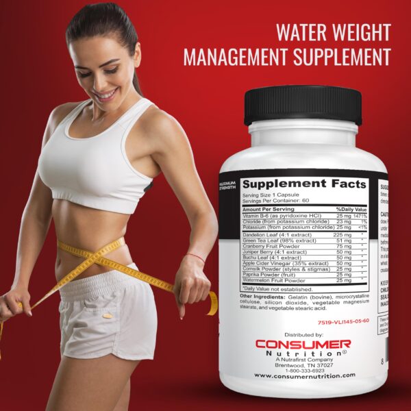 Suplemento diurético natural con vinagre manzana y diente de león