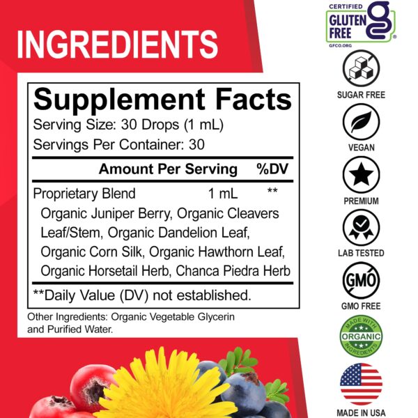 Gotas para limpieza y desintoxicación renal