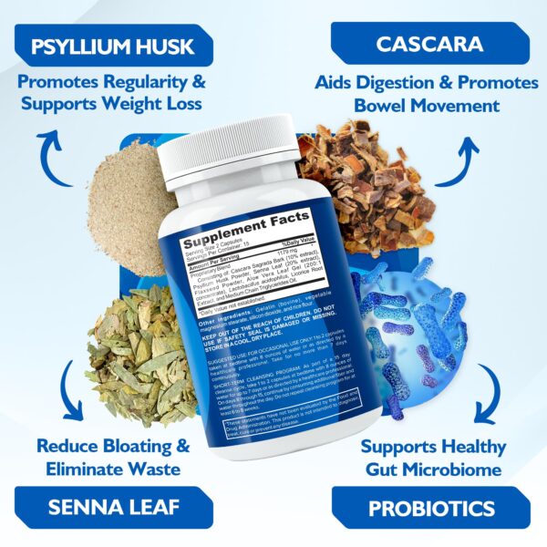 Píldoras de limpieza de colon con probióticos