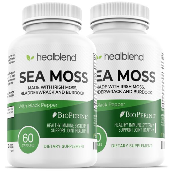 Frasco de cápsulas Musgo Irlandés orgánico healblend