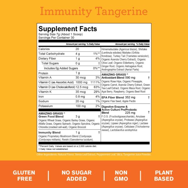 Polvo superfood Amazing Grass con vitaminas minerales