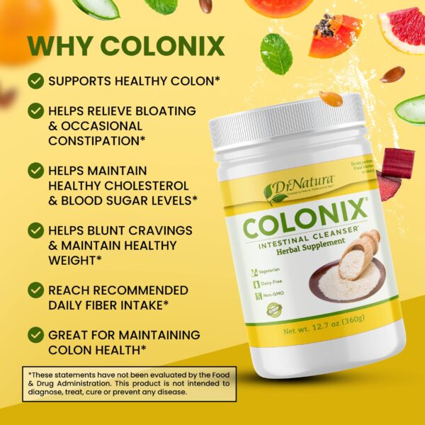 Presentación polvo DrNatura Colonix fibra natural detox colon