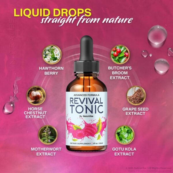 Vista lateral del producto Revival Tonic Drops