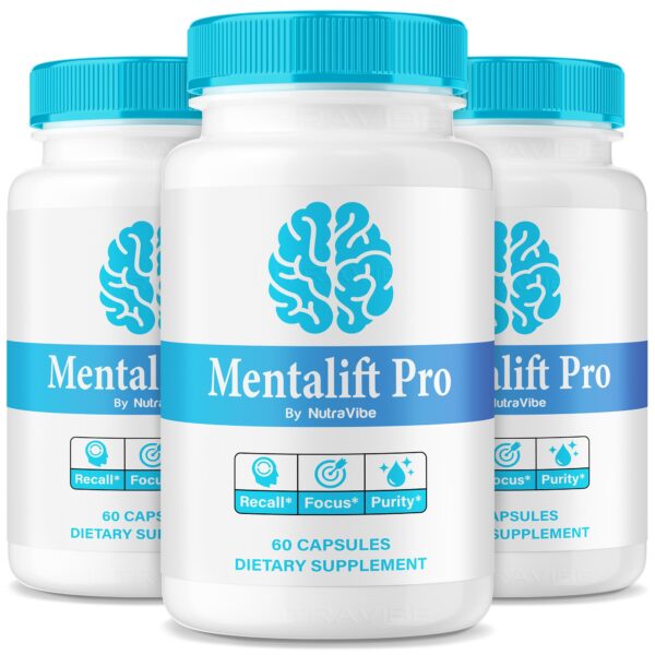 NutraVibe Mentalift Pro frasco y etiqueta NutraVibe Mentalift Pro frasco y etiqueta