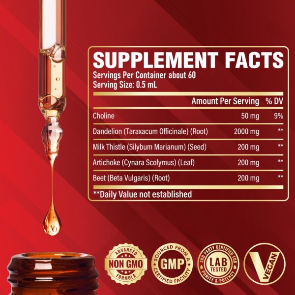 Etiqueta frontal del suplemento líquido Satoomi para bienestar digestivo