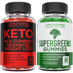 Gomitas keto acv para pérdida de peso y supergreens premium