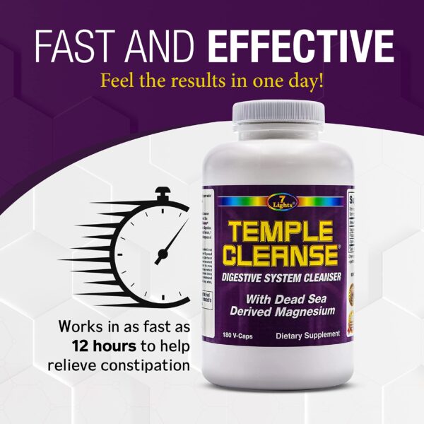 Envase Temple Cleanse suplemento vegano sin gluten para salud digestiva