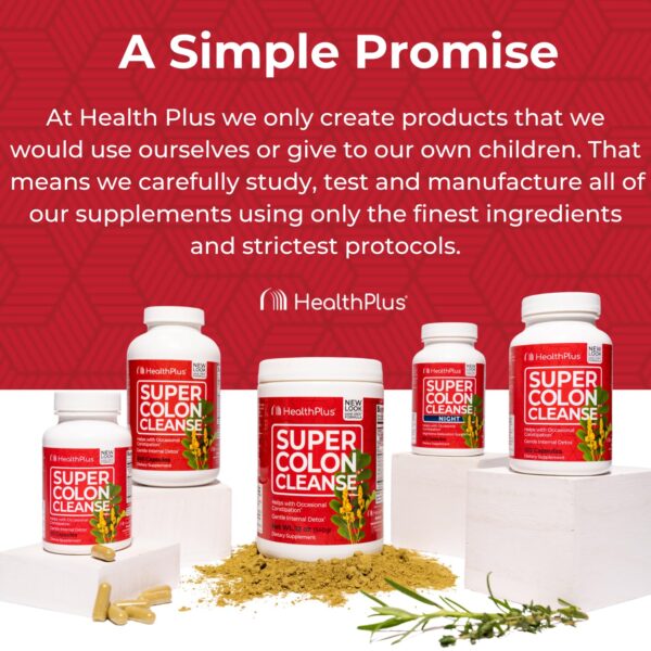 Cápsulas para digestión y limpieza de colon Health Plus