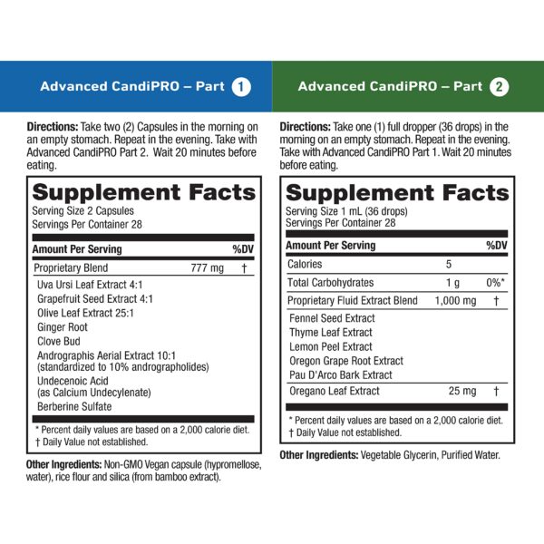 Extracto herbal líquido Vital CandiPRO limpieza intestinal