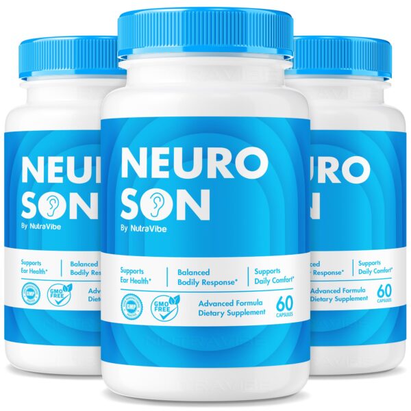 Paquete de NeuroSon cápsulas para salud auditiva NutraVibe