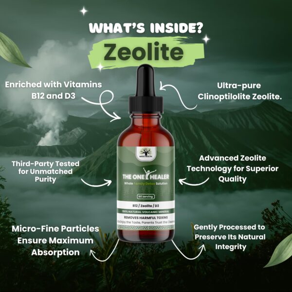 Suplemento limpieza cuerpo zeolita MEGA HEALTH con gotas