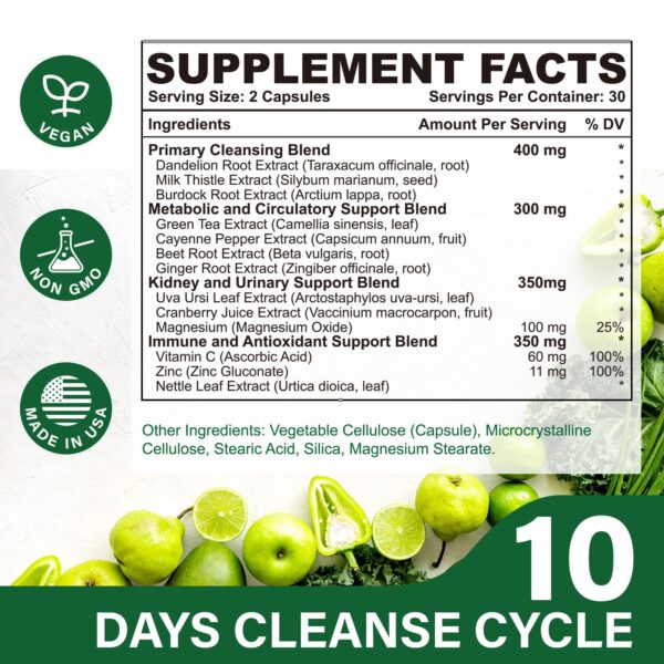 Cápsulas naturales detox 25 en 1 Vortyxon