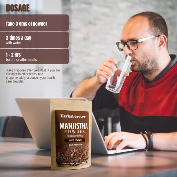 Herbsforever Polvo Manjistha para uso en bebidas y tópicos