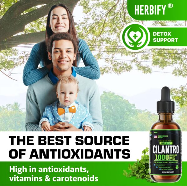 Suplemento herbal americano tintura cilantro para detox