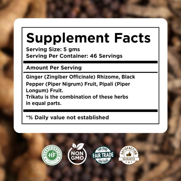 Soporte ayurvédico metabolismo y detox HerbsForever Trikatu