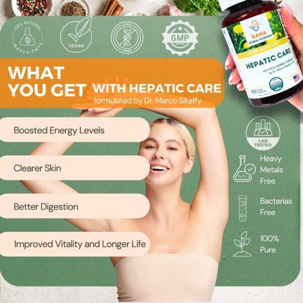 Suplemento natural para reparación del hígado graso Sana Herbal