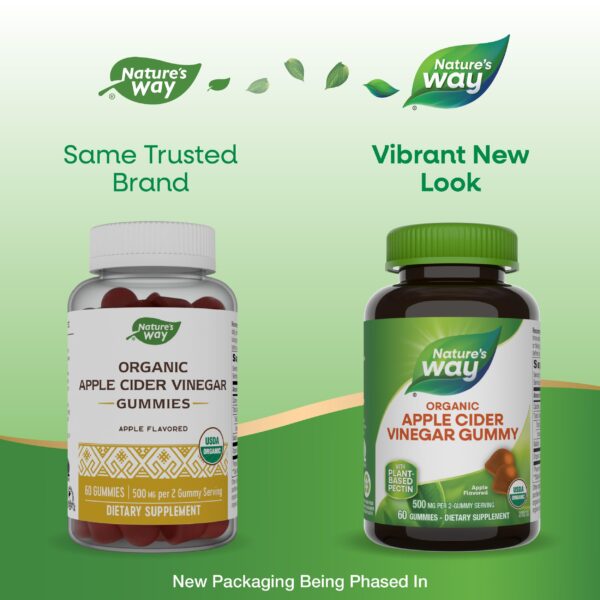 Envase gomitas vinagre sidra manzana sabor manzana Nature's Way Envase gomitas vinagre sidra manzana sabor manzana Nature's Way