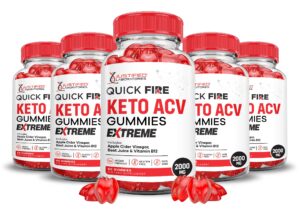 Paquete de 5 gomitas Quick Fire Keto ACV 2000mg