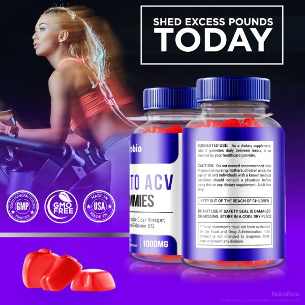 Paquete gomitas naturales Keto ACV MicroBio NutraRize 60 unidades