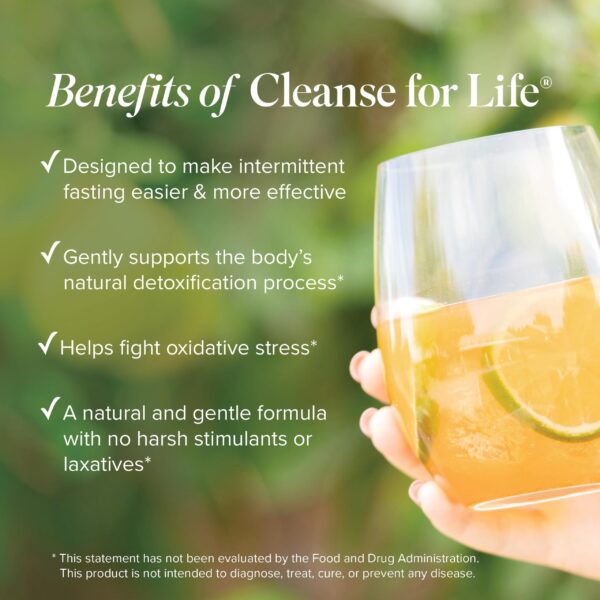 Botella Isagenix Cleanse for Life vista posterior