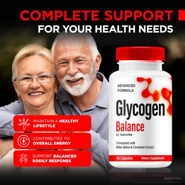 Detalle etiqueta NutraVibe Glycogen Balance suplemento natural