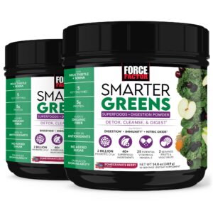 Force Factor polvo greens superalimentos suplemento digestión 60 porciones